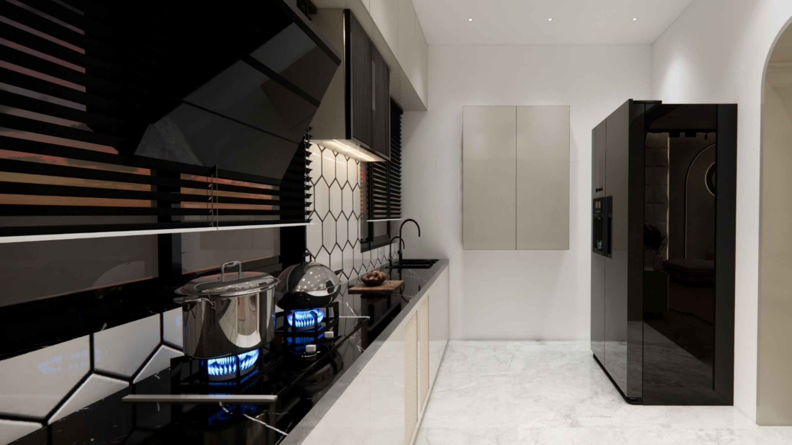 U-Shaped Modular Kitchen