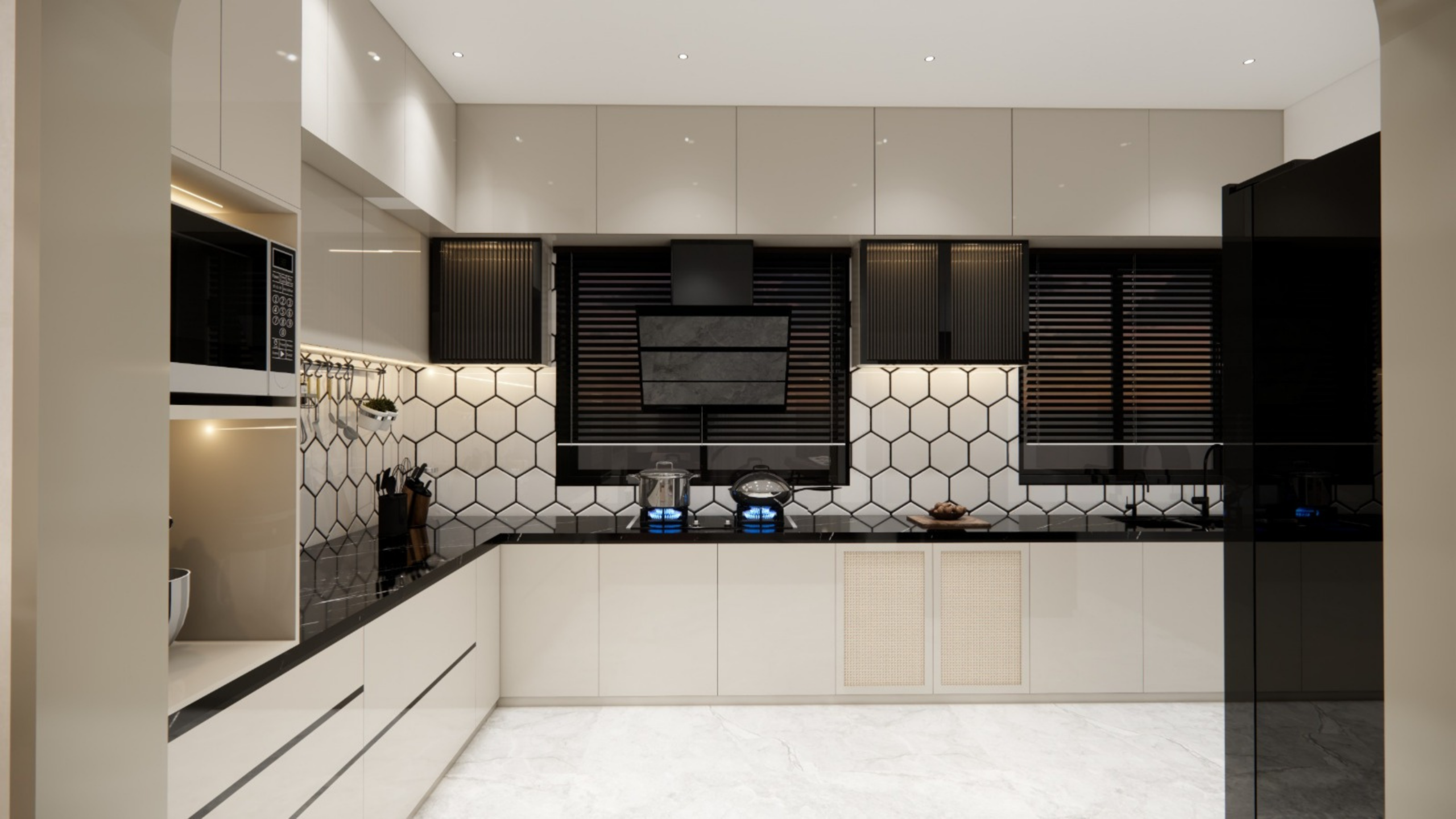 Custom modular kitchen design by Interior Elevation
