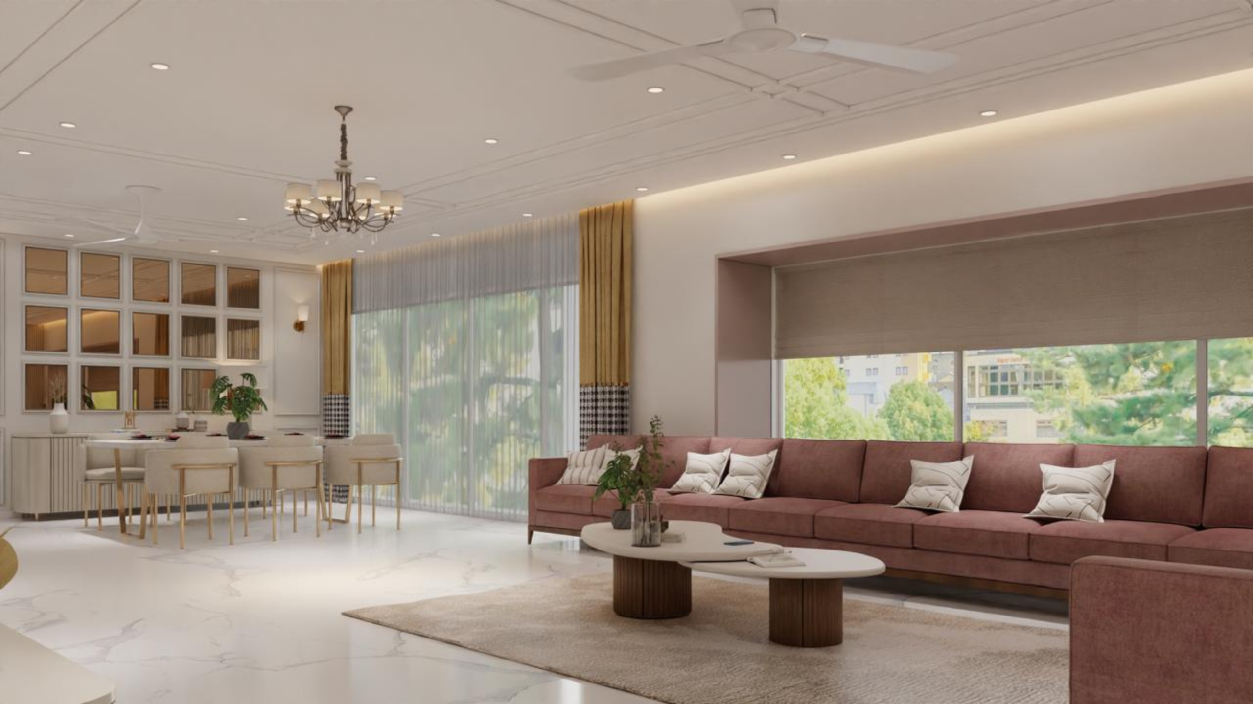 Luxury living room design by Interior Elevation