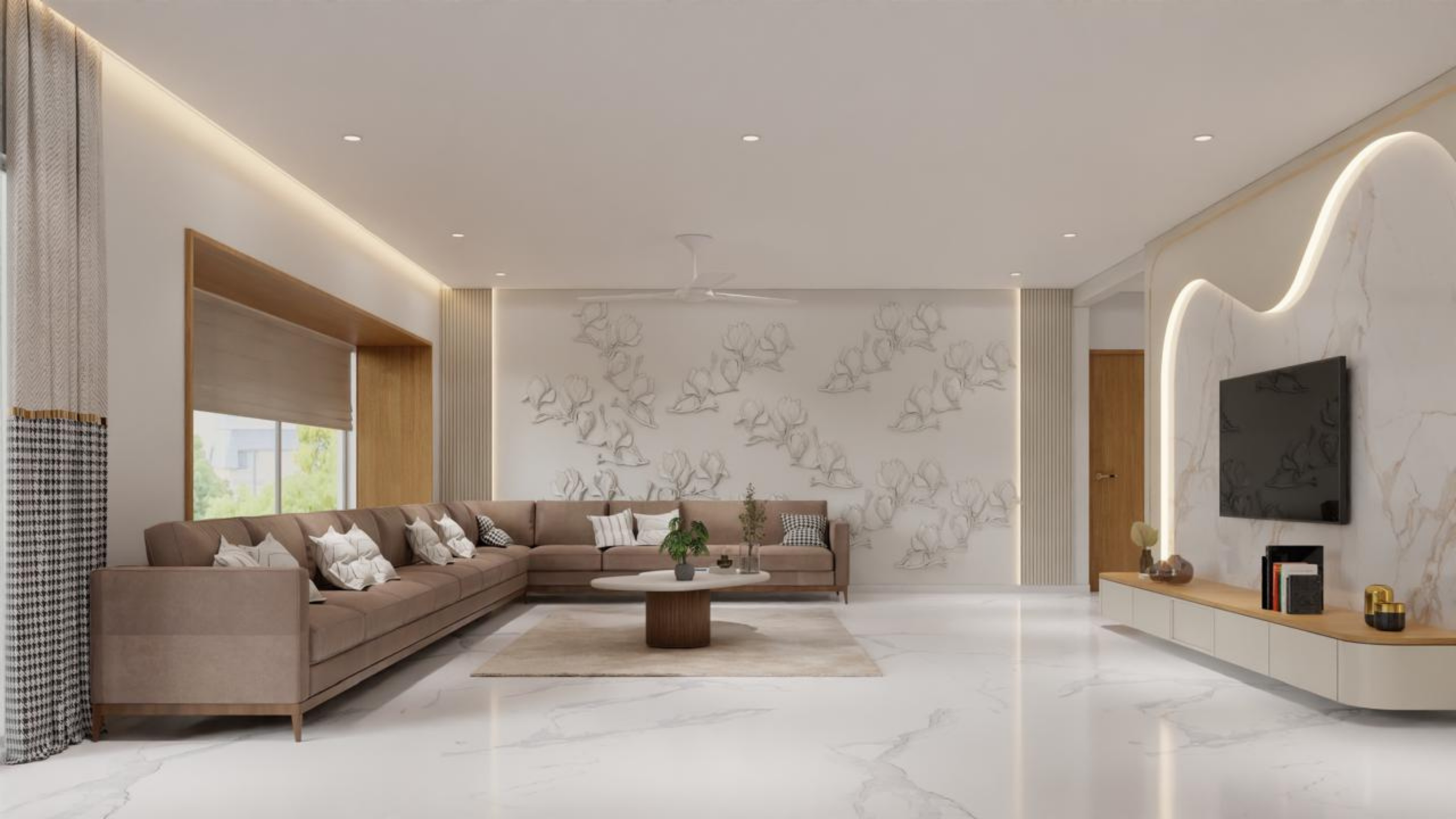 Contemporary living room interior design