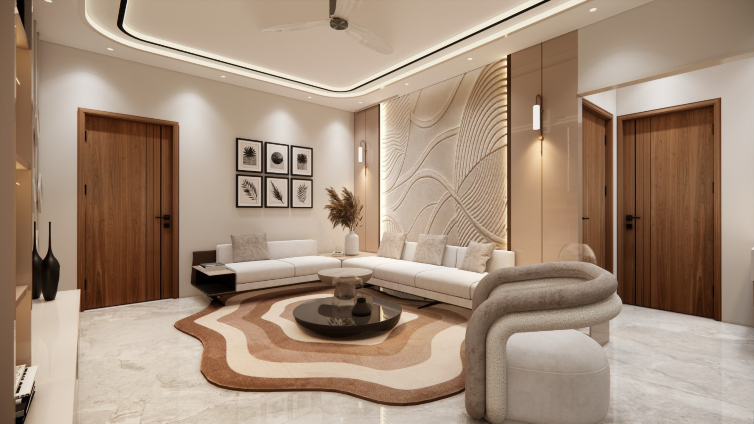 Functional and stylish living room design