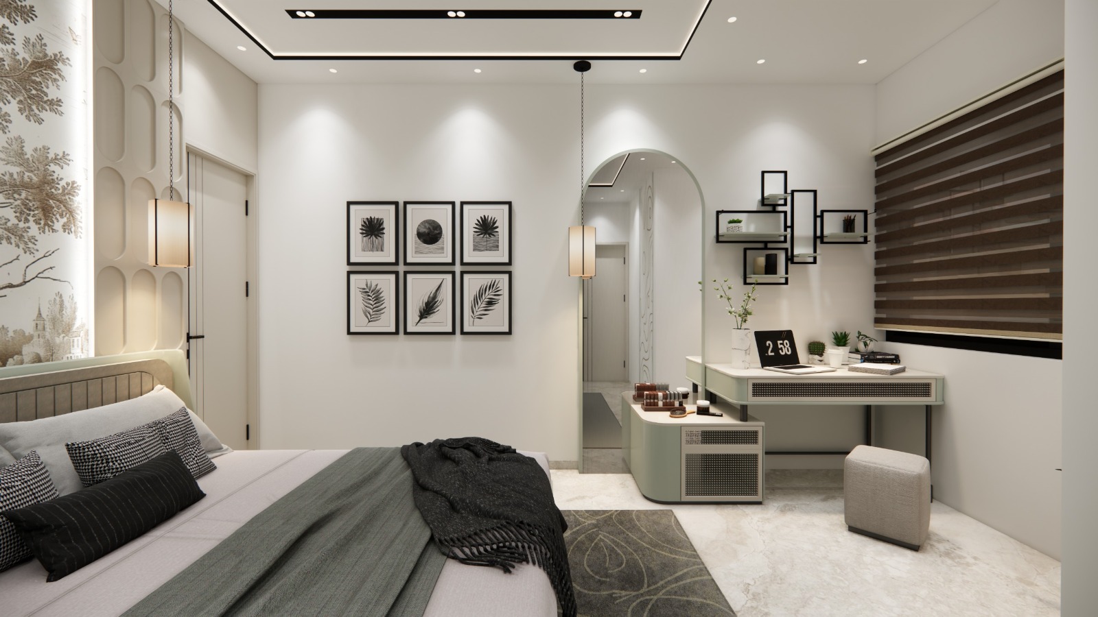 Luxury bedroom designed for restful living